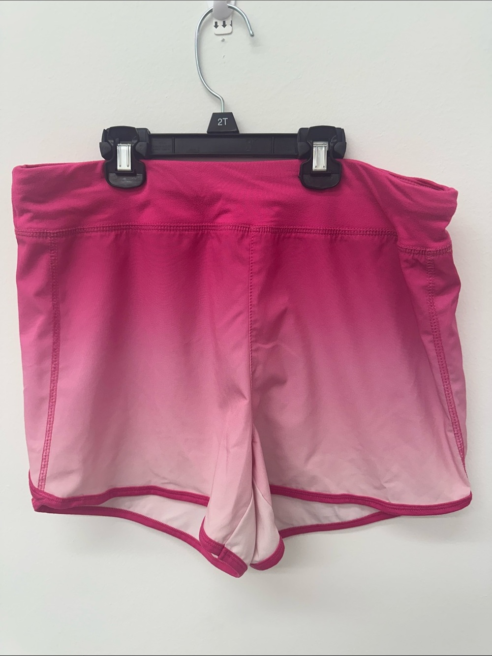 Girls Pink Ombre Athletic Shorts
